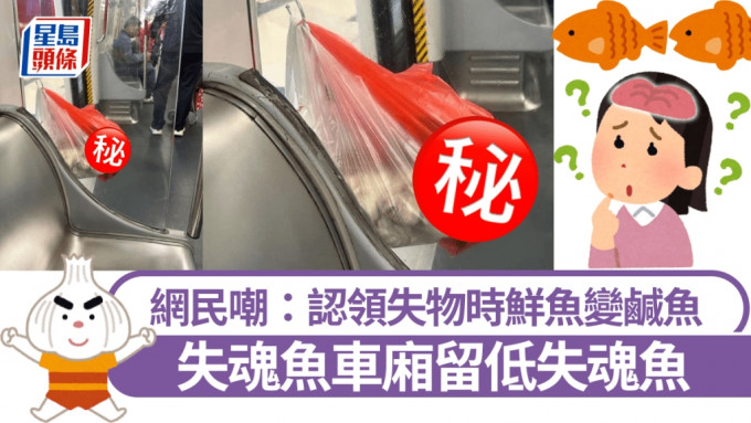 失魂魚港鐵車廂留低失魂魚 網民嘲：認領失物時鮮魚變鹹魚