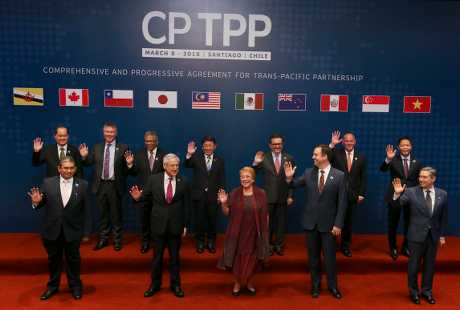 多國在智利聖地牙哥簽署跨太平洋夥伴全面進展協定。AP