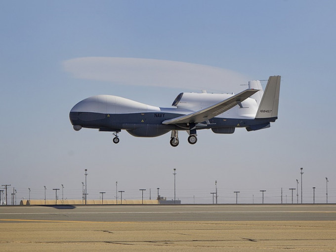 美國海軍MQ-4C海神無人機。網圖