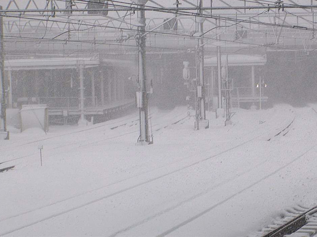 日本受強風大雪侵襲。近200航班取消，JR北海道部分列車停駛。  網圖