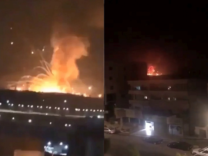 約旦城市扎爾卡軍庫發生大爆炸。(網圖)
