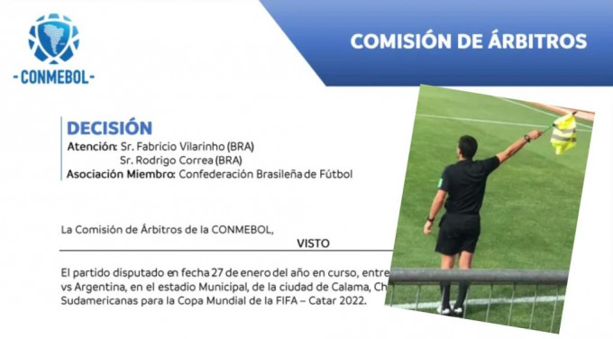南美足協處分兩名大懵巴西旁證。