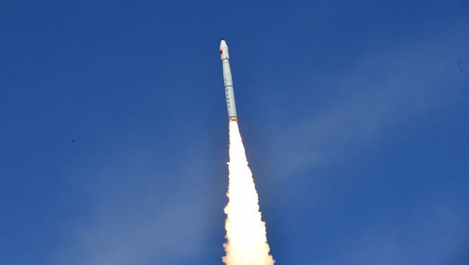 長征火箭成功發射天平二號三顆衛星。新華社圖片