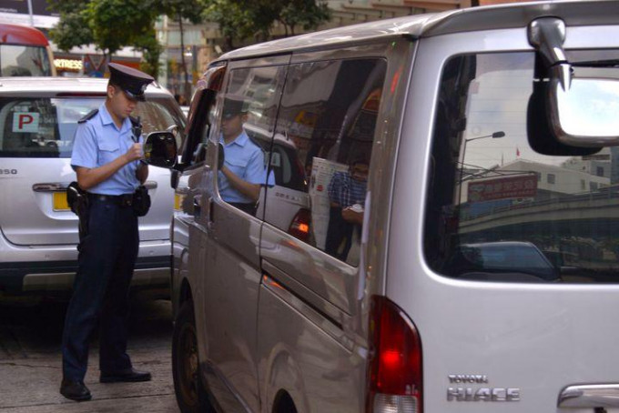 沙田警区今日起一连三日打击违例泊车。资料图片