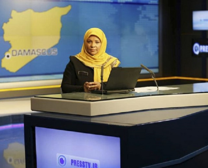 伊朗電視台稱美籍女主播哈希米。網上圖片