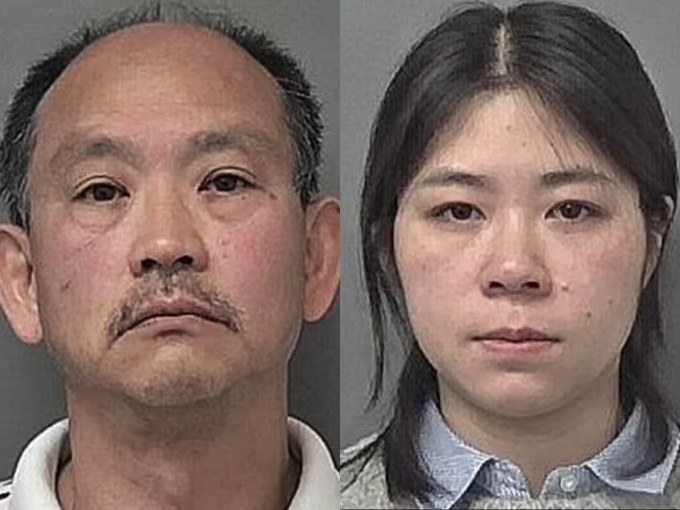 香港男子Ken Chik(左)及女子Tracy Choi在英国涉及多项性侵罪成被判囚。网图