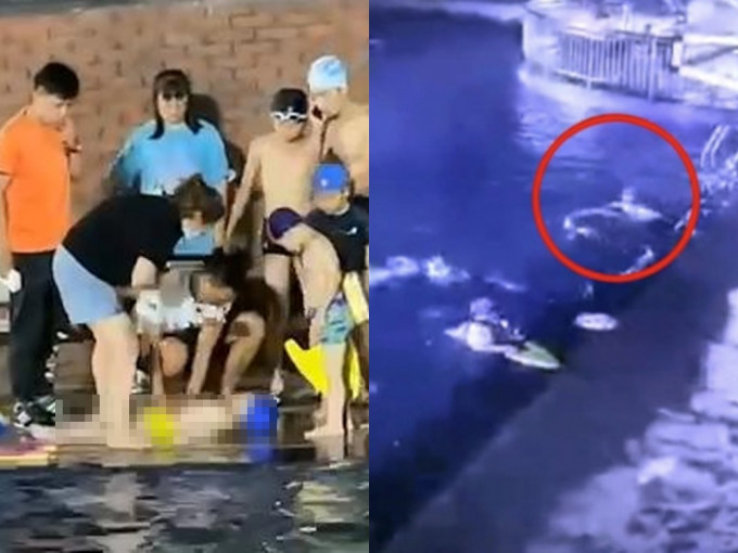 5岁男童泳池溺毙，拍水挣扎3分钟无人发现。网图