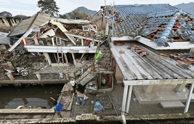 2022年11月21日，印尼西爪哇省曾发生5.6级地震。资料图片