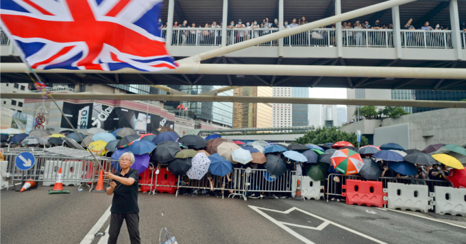 王凤瑶多次在集会游行中挥动英国国旗而受到关注。
