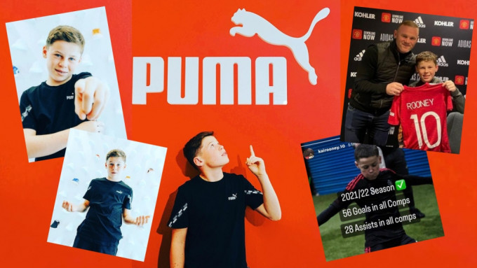 朗尼大困卡伊在個人IG上載了PUMA最新贊助圖片，全賴上季在曼聯青年軍攻入驚人56球。 卡伊IG圖片