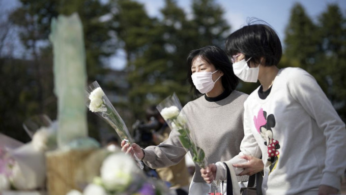 日本311大地震11周年，当地多处有悼念活动。AP