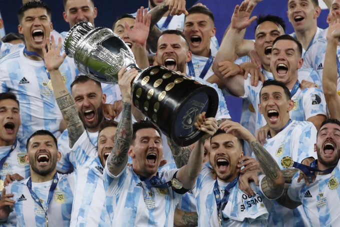 美斯領阿根廷奪得美洲國家盃。AP