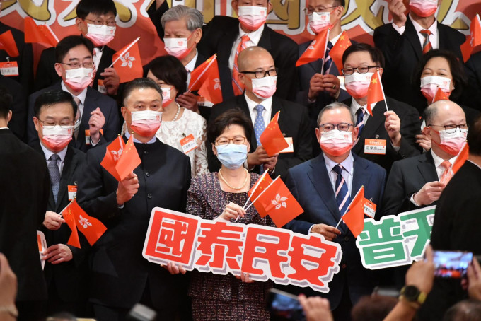 林鄭月娥今日出席香港潮屬社團總會的國慶酒會。