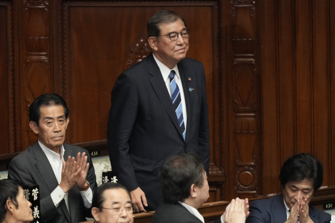 石破茂成为日本第102任首相。美联社