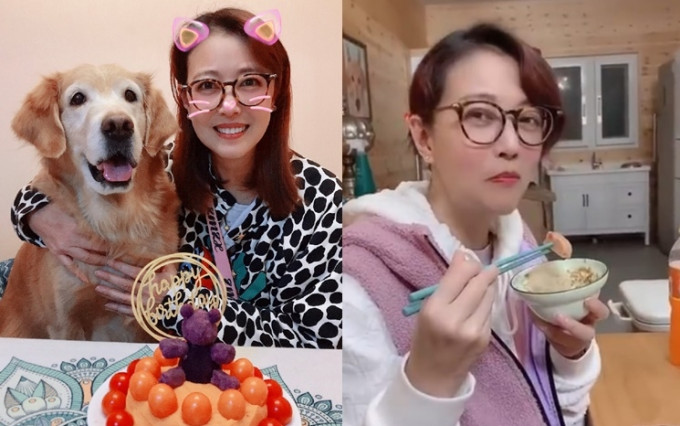 海味食火锅、与爱犬庆生都拍片上网分享。