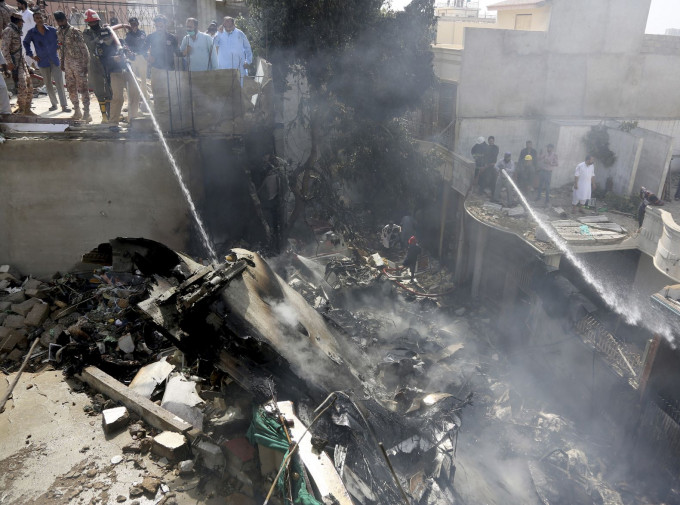 巴基斯坦發生墜機意外。AP