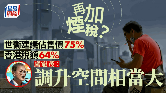 控煙諮詢︱本港吸煙率達9.5%與目標有距離  盧寵茂︰加煙稅有效減低吸煙人口