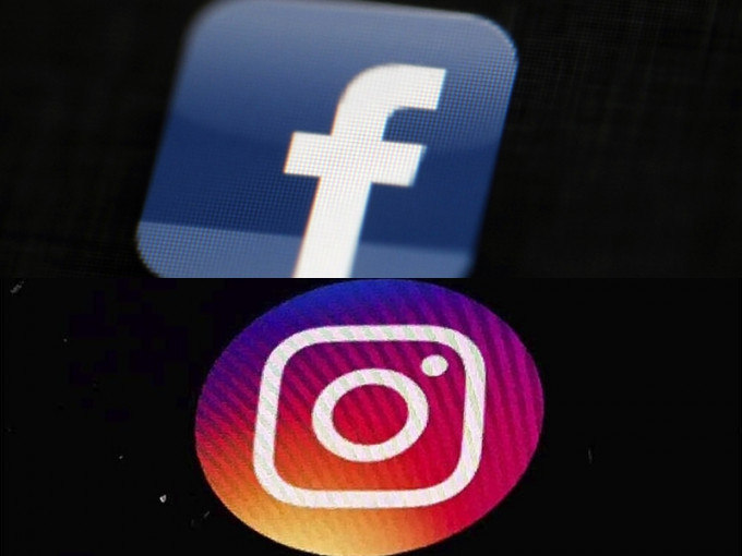 Facebook及Instagram置頂發通知，提醒用戶戴口罩。 AP資料圖片