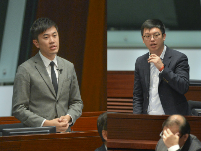 立法會議員鄭松泰（左）及何啟明。資料圖片