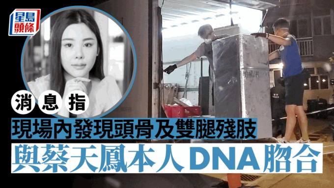 蔡天鳳碎屍案｜據悉DNA比對後 現場內發現頭骨雙腿 證實屬蔡天鳳本人