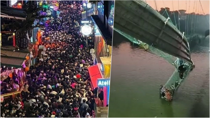 南韩（左）和印度（右）最近都出现节日的惨剧。资料图片
