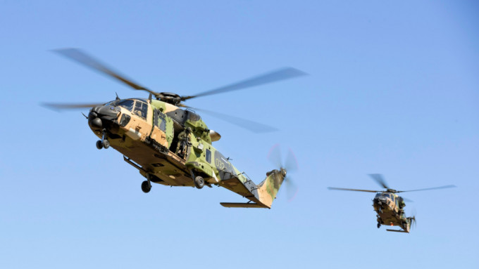 同肇事直升機同型號的MRH90直升機。美聯社