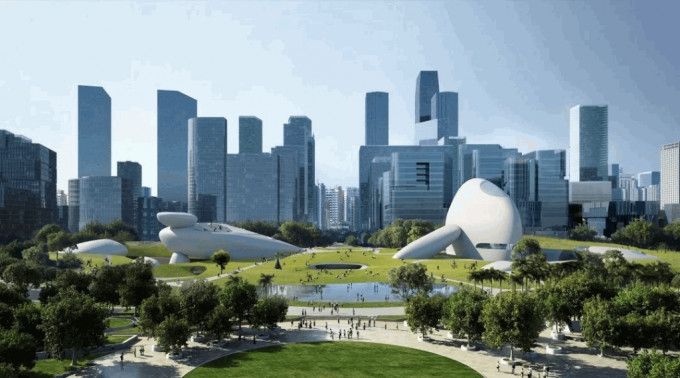 深圳灣文化廣場預計2025年啟用。效果圖