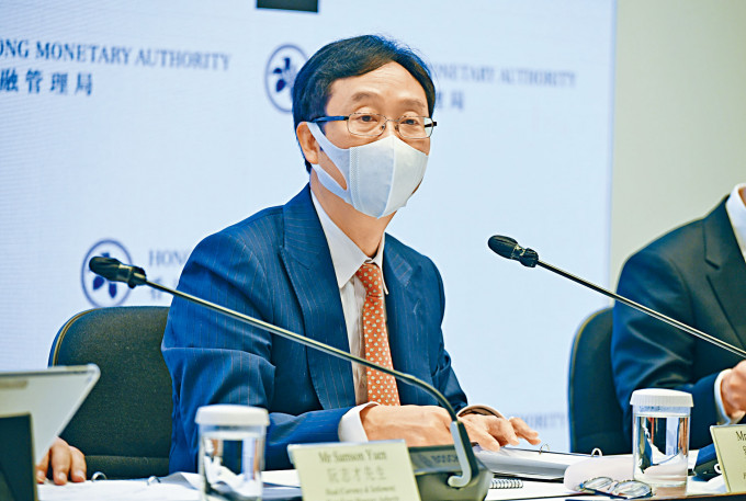 劉應彬指，香港面對疫情和內外複雜的形勢下，金融體系依然保持穩定。