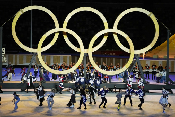 东京奥运开幕礼在新国立竞技场举行。AP图片