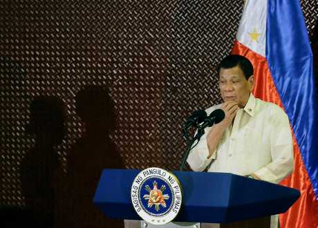 菲律賓總統杜特爾特。AP