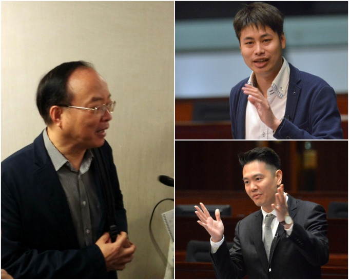 圖左，馬逢國當選委員會副主席。右上，何俊賢；右下，周浩鼎。