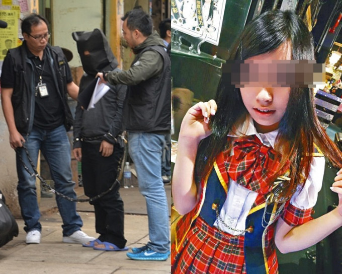 37岁被告刘璋辉（左）涉杀害私影少女。资料图片