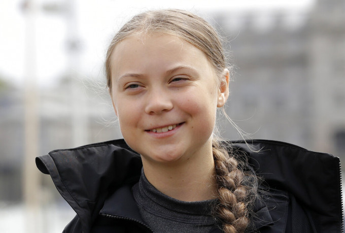 瑞典16歲少女氣候鬥士通貝里乘坐帆船前往紐約參加9月的聯合國氣候峰會。 AP