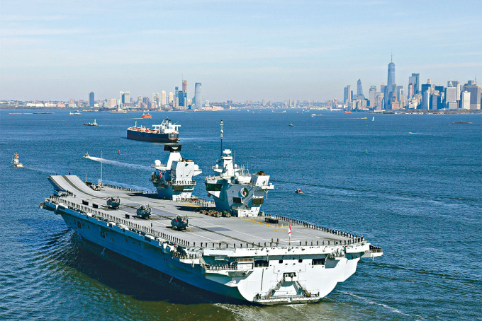 英国航母「女皇号」拟下月停靠日本港口。资料图片