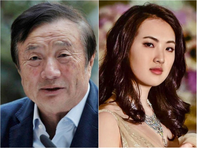 華為CEO任正非（左）指當小女兒姚安娜（右）出道後才知道當藝人的苦，結果遭網民狠批。網圖