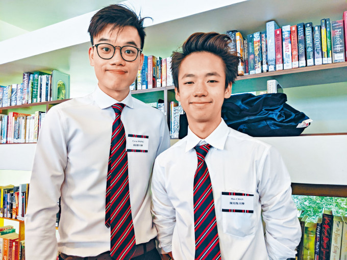 黄星儒(左)凭兴趣选科，庆幸获父母支持。