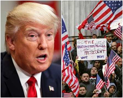 特朗普的入境新政在美国惹起连场示威。AP