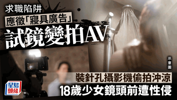台湾男子藉词招请寝具广告演员，以针孔摄录机偷拍模特儿洗澡、如厕。 iStock示意图