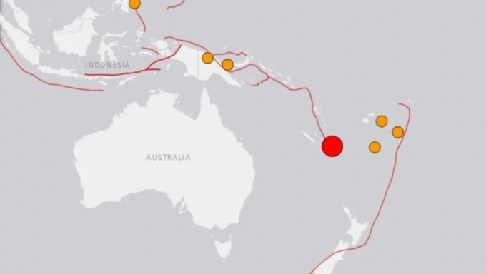 罗雅提群岛发生规模7.7地震。USGS