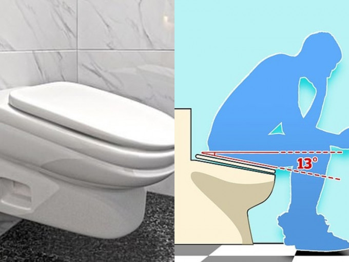 新款座廁向下傾斜13度，防打工仔偷懶。網上圖片