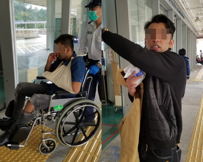兩名南亞裔男子受傷送院。