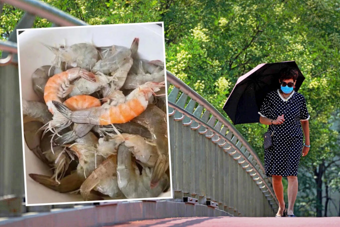 浙江连续多日天气炎热，有网民称在市场购买虾子，回家的路上竟热熟了。AP图片/网图