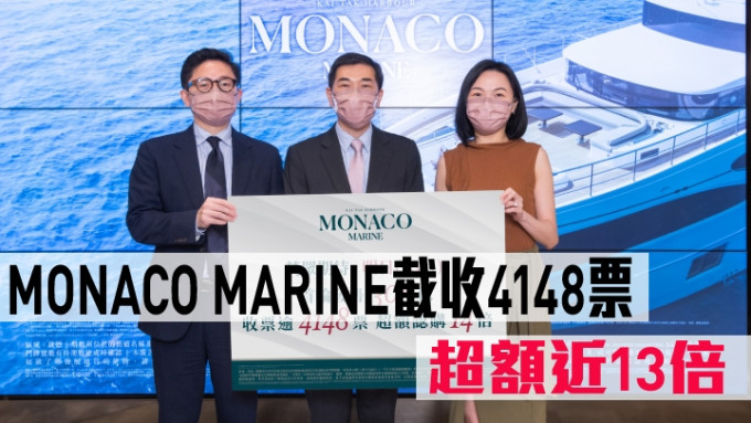 MONACO MARINE截收4148票，超額近13倍。
