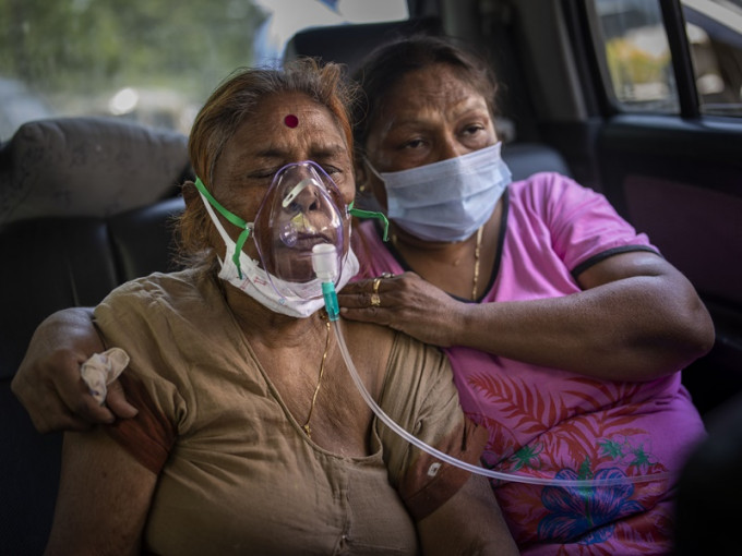 印度新冠肺炎疫情失控。AP