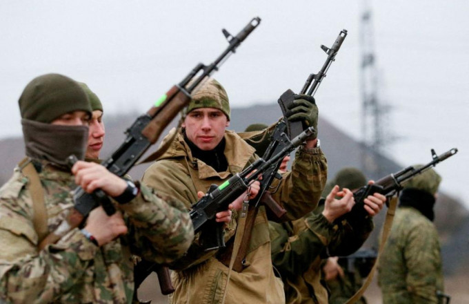 盧甘斯克地區的親俄判軍。路透社資料圖片