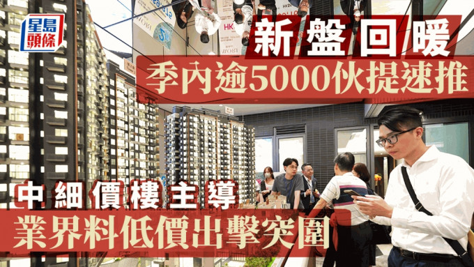 新盘回暖 季内逾5000伙提速推 中细价楼主导 业界料低价出击突围