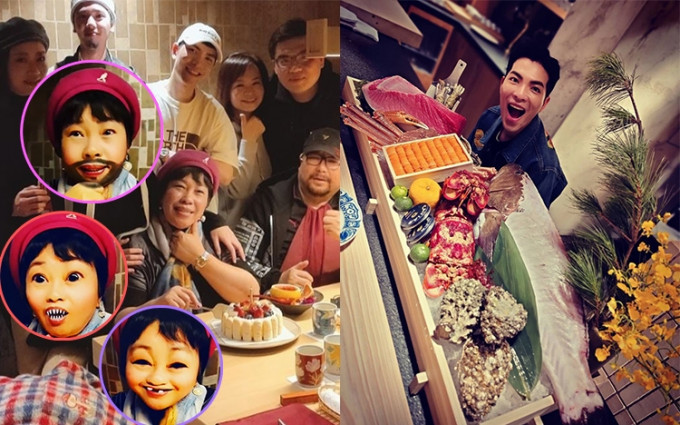 今天是蕭敬騰媽媽64歲生日，昨晚老蕭與家人一起到自己開設的餐廳「渡邉」為媽媽提早慶祝。