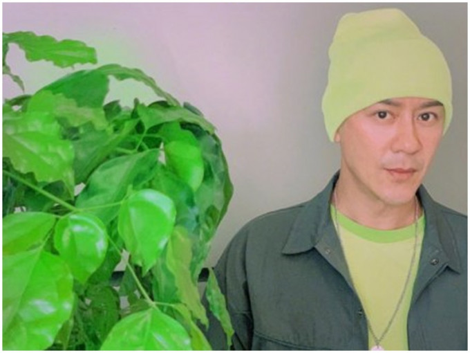 陳浩民綠帽造型。陳浩民微博