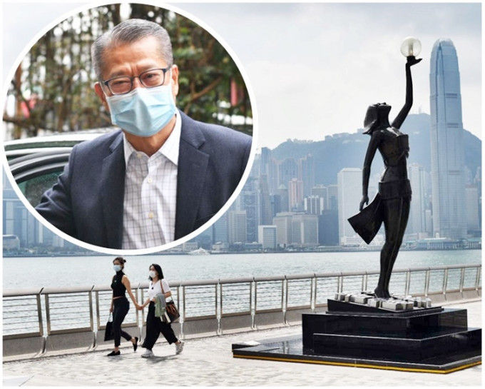 陳茂波（小圖）
指「綱要」提到支持香港鞏固提升競爭優勢。資料圖片
