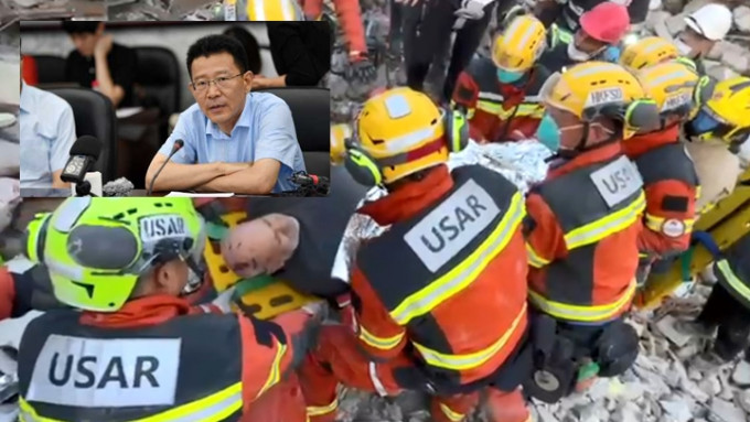 港澳辦副主任王靈桂讚揚特區救援隊是香港和國家的驕傲。